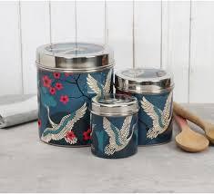 Oriental Style Stainless steel Food <b>Containers</b> with Crane Pattern Airtight Round <b>Storage</b> Jars for <b>Kitchen</b> Use 1-3L Capacity - Product Image 6