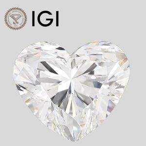 เพชรรูปหัวใจ 1.00 กะรัต เพาะเลี้ยงในห้องปฏิบัติการ สี D ความสะอาดระดับ VS1 ได้รับการรับรองจาก IGI - Product Image 1