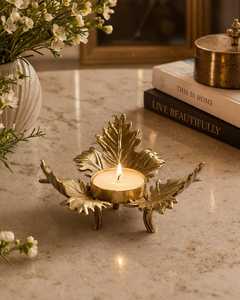 Aurum Forge Sculpted Heritage <b>Candle</b> Holder with Floral <b>Tree</b> Design Durable Home Decoration - Product Image 1