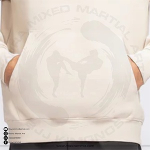 Sweat à capuche d'hiver personnalisé haut de gamme, imprimé numériquement et brodé, en mélange polyester/coton épais, écologique, respirant et délavé à la pierre - Product Image 2