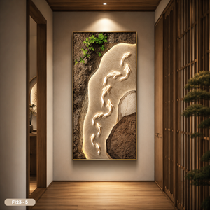 Peinture murale de luxe en soie, décoration intérieure, œuvre d'art artisanale en tissu de soie, poisson Koi, fabrication OEM ODM au Vietnam, vente chaude - Product Image 2