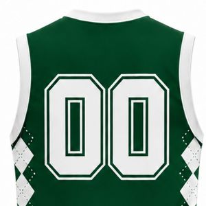 Maillot de volley-ball sans manches vert et blanc, uniforme sportif pour équipe, haut de performance pour entraînement et compétition - Product Image 4