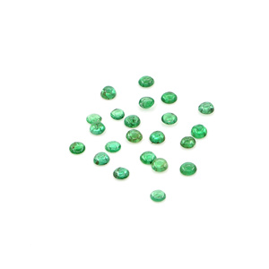 Esmeraldas naturales de Zambia calibradas en forma de cabujón, redondas de 2 mm, piedras preciosas de esmeralda sueltas naturales para la fabricación de joyas, listas para usar. - Product Image 2