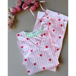 Conjunto de Pijama Heartbeat Rosa XS - Product Image 1