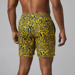 Men's Performance Beach Swim <b>Shorts</b> Lightweight Quick Dry Athletic <b>Shorts</b> with <b>Compression</b> Liner Wholesale Supplier - Product Image 2