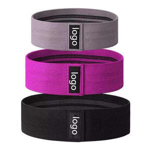 Juego de Bandas de Resistencia Delgadas Antideslizantes de Poliéster y Algodón con Logotipo Personalizado para Entrenamiento de Cadera y Ejercicios Corporales - Product Image 1
