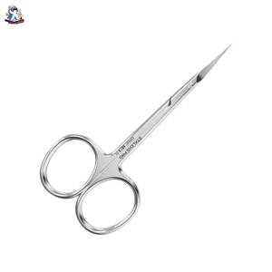 Ryzer Studio Easy Trim Curved Stainless Steel Cuticle Scissors with Rubber Handle Sharp Blade Tip Right-Handed for Nail <b>Care</b> - Product Image 2
