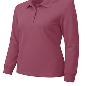 Polo de golf pour femme, manches longues, col uni, coupe contemporaine, tendance, vêtements de créateur, longueur normale, style normcore - Product Image 3