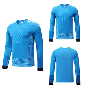 Maillot de gardien de but personnalisé avec logo, rembourré, rose vif, manches longues, maillot de football professionnel avec rembourrage de poitrine, kit d'équipe - Product Image 3