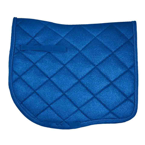 Tapis de selle tout usage noir matelassé respirant avec rembourrage en polyester, doublure en maille, sangle de selle et extérieur en coton pour l'équitation - Product Image 4