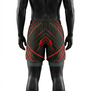 Pantalones Cortos Deportivos Personalizados para Hombre, 2 en 1, Elásticos en 4 Direcciones, Ligeros, 100% Poliéster, Cierre con Cordón, Sublimados - Product Image 4