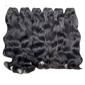 Top qualité 100% extensions de cheveux humains non transformés cuticule aligné naturel ondulé cheveux vierges tissage pour les femmes noires - Product Image 1