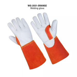 ถุงมือเชื่อมสีส้ม Orange Tig ยี่ห้อ JNM SAFETY รุ่น JNM-3730 หนัก 11 ออนซ์ ผลิตจากหนังแกะและหนังวัวฟอกฝาด ปราศจากน้ำยาง ทนทานต่อเปลวไฟ - Product Image 1