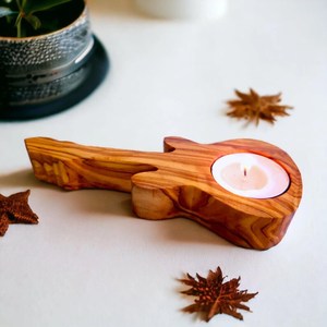 Support de bougie hexagonal en bois fait main avec impression numérique, décoration de la maison, centre de table, 1 couleur - Product Image 1