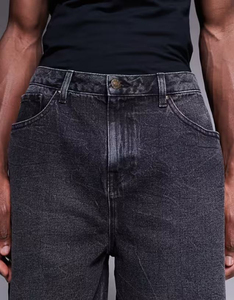 Shorts décontractés en denim de coton pour hommes, coupe droite, taille mi-haute, boutonnés, avec poches latérales, pour l'été, la plage, le quotidien, confortables, style streetwear - Product Image 4