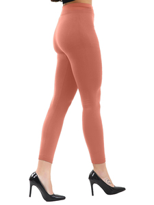 High Waist Full Length Solid Color Polyester/Cotton Woven Leggings Stretch Quick Dry Eco-Friendly Fleece Casual Women's All - Product Image 2