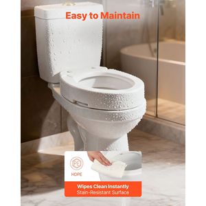 Rialzo per WC con Capacità di Carico di 136 kg, Altezza 3,5 Pollici, Apertura Allargata, Attrezzatura di Sicurezza per Bagno - Product Image 6