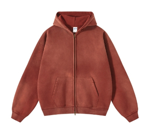 Sudadera con Capucha Unisex SW GROUP, Color Verde Oliva, Estampada, de Forro Polar, Corte Regular, Color Sólido, con Bolsillo Delantero, Ropa Urbana, Ropa de Invierno, Tejida - Product Image 4