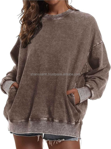 Sudadera con Capucha Unisex de Felpa con Lavado Ácido, Estilo Vintage Desteñido, Corte Regular, Algodón, Estilo Urbano, Moderno Retro, Atractivo y Cómodo - Product Image 6