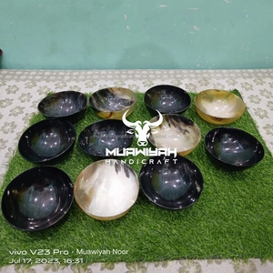 ชามเขาสัตว์ธรรมชาติ 100% คุณภาพสูง ขัดเงาสำหรับใช้ในบ้าน งานแต่งงาน  ออกแบบขนาดและรูปทรงได้ตามต้องการ ฟรีค่าออกแบบ สำหรับใส่ข้าว ซุป - Product Image 4