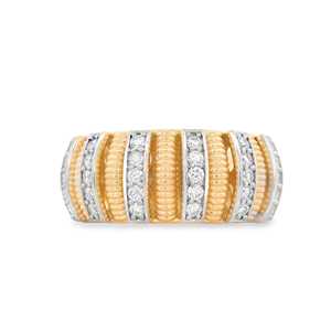 Thick Statement Cocktail Bands 1 Ct Round Lab Grown <b>Diamond</b> Dome <b>Rings</b> 10k 14k 18k Solid Real Gold Pave Set Luxury For Men Women - Product Image 5