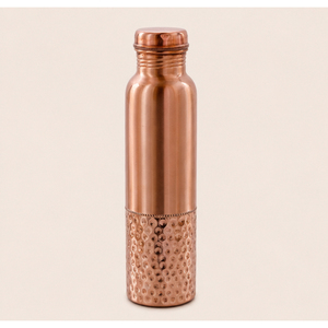Bouteille d'eau en cuivre pur, design martelé, artisanale, ayurvédique, anti-fuite, pour yoga et gym, bon prix - Product Image 3