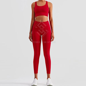 Conjunto de Yoga Moderno con Frente Sólido, Ligero, Transpirable, Tejido Ecológico de Alta Calidad, Ropa Deportiva de 2 Piezas para Fitness - Product Image 3