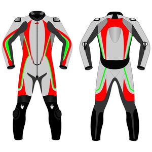 Combinaison de course en cuir pour moto, 1 pièce, sur mesure, pour la course sur piste, la descente et la piste plate, fabriquée au Pakistan - Product Image 1