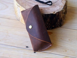 Slim Genuine Leather <b>Glasses</b> Cover Luxury Soft Cowhide Pouch Handmade Travel <b>Reading</b> Eyewear Protector Case LGC-0110 - Product Image 2