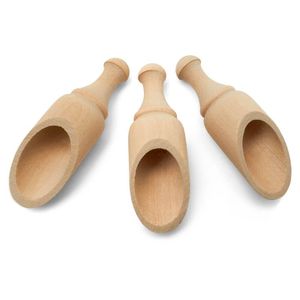 Custom Engraved Eco-Friendly Classic Wooden Scoop with Long Handle for Coffee Tea and Bath Salt - Product Image 1