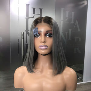 วิกผมลูกไม้แท้แบบชาวเวียดนาม100% สำหรับต่อผมแบบตรงไล่เฉดสีเทามีสองชั้น - Product Image 1