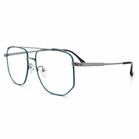 Montures de lunettes photochromiques UV420 carrées à monture complète en titane léger, titane pur, prêtes pour la prescription, logo personnalisé
