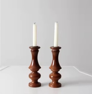 Decorative Wooden <b>Candle</b> Holder Set for Wedding Centerpiece Custom Rustic Wooden <b>Candle</b> Holder for Elegant Lighting Ambience - Product Image 6