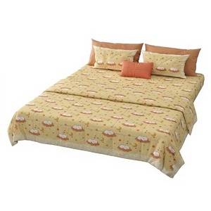 Ensemble de literie pour enfants avec motif de dessin animé, ensemble de couette en coton imprimé de 1,8 m, linge de lit doux pour toutes les saisons - Product Image 1