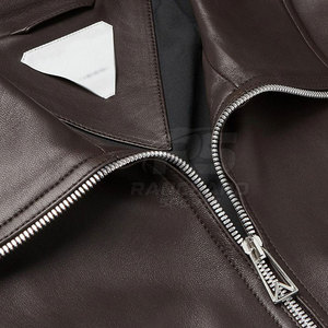 Blouson Bomber en Cuir Robuste pour Homme, Fermeture Éclair Frontale, Style Urbain, Finition Authentique, Chaleur et Confort - Product Image 5