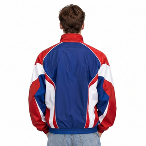 Letter Embroidered Logo Men's Windbrekaer Jacket Stand Collar Nylon Zipper Sportwear Top Street Style Men Waterproof Jackets - Product Image 2