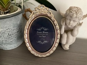 Vintage Brass Oval Photo <b>Frame</b> Handmade Metal Picture <b>Frame</b> Tabletop Decor <b>Antique</b> Style Portrait Display - Product Image 5