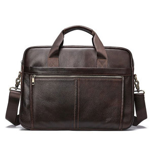 Men Leather Laptop Bag Stylish And Durable Design With Multiple Pockets Ideal For Business Travel Office And Daily Carry Use - Product Image 1