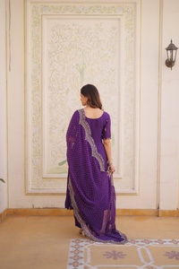 Latest Stunning Outfit for Party and Festive Function in <b>Beads</b> <b>Thread</b> Embroidery Work Salwar Kameez for Women Comfortable Fit - Product Image 5