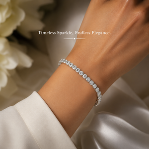 14K <b>White</b> Gold 12.24 CTW Lab Grown Diamond Tennis <b>Bracelet</b> | 7 Inch Classic 0.30 CT Round Diamond Luxury Fine Jewelry for Women - Product Image 2