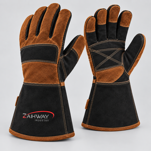 Nouveaux gants de soudage en cuir tactiques, longueur de poignet personnalisée, qualité durable, pour travaux extérieurs en hiver, gants de soudage - Product Image 1