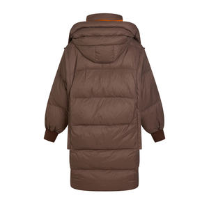 เสื้อโค้ทกันหนาวแบบยาว ผ้ามันเงา พิมพ์ลายหนังวัวลายพราง ซิปหน้า ผู้หญิง แจ็คเก็ตบุนวม ไนลอน ผ้าฝ้าย - Product Image 2