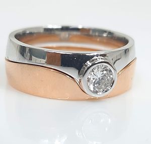 แหวนเพชรธรรมชาติ Djewels ทอง 14K แบบหนามเตย ทรงบริลเลียนต์ รับรองโดย IGI หรูหราสำหรับผู้หญิง ราคาขายส่ง - Product Image 2