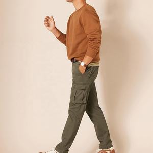 กางเกงคาร์โก้ผู้ชายทรงสลิมฟิตผ้าน้ำหนักเบาและความยืดหยุ่นในการสร้างแบรนด์ดีไซน์แบบมีหลายกระเป๋า - Product Image 5