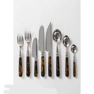 Vente spéciale de luxe en acier inoxydable poignée en laiton doré avec couverts plaqués argent ensembles de couverts en acier inoxydable - Product Image 3
