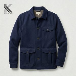 OEM Custom Men’s <b>Chore</b> <b>Jacket</b> 2025 Design Organic Cotton Canvas Work <b>Jacket</b> Shirt Style Utility <b>Jacket</b> Wholesale Manufacturer - Product Image 4