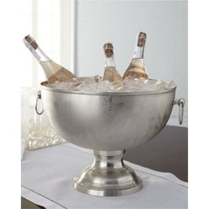Luxury Vintage Metal Wine Cooler <b>Bucket</b> Large Pedestal Champagne Bowl Wholesale Hotel Barware Antique <b>Silver</b> Tabletop <b>Ice</b> Tub - Product Image 1