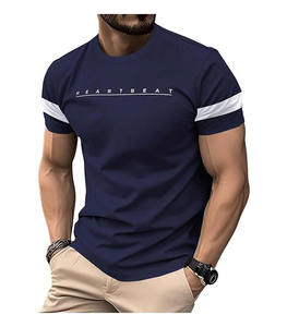 Camiseta Casual de Cuello Redondo para Hombre con Diseños Impresos Personalizados, 100% Algodón, Corte Holgado, Tela Transpirable para Uso Diario - Product Image 1