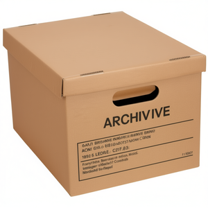 Vietnam Factory's Corrugated Archive Storage <b>Box</b> with Lid Office <b>Moving</b> Handle Holes Stackable-for Organizing Documents & Files - Product Image 1