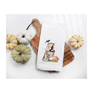 Serviettes jetables rectangulaires en coton imprimé citrouille d'automne, séchage rapide, certifiées GOTS, design original pour la cuisine et la maison - Product Image 3